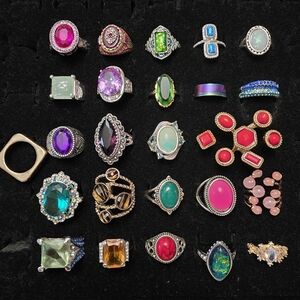 26 Piece Costume Ring Lot Estate Bundle